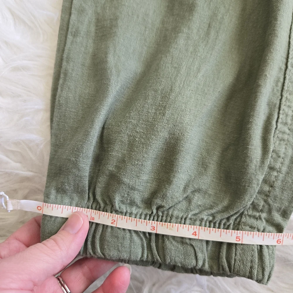 SOCIAL STANDARD by Sanctuary Linen  Solstice Pull On Jogger Pant Lichen Green XL - Picture 11 of 14